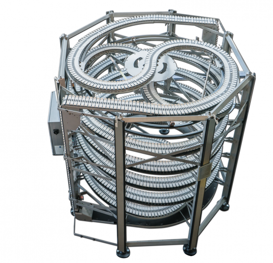 All-purpose spiral conveyor for medium to large products